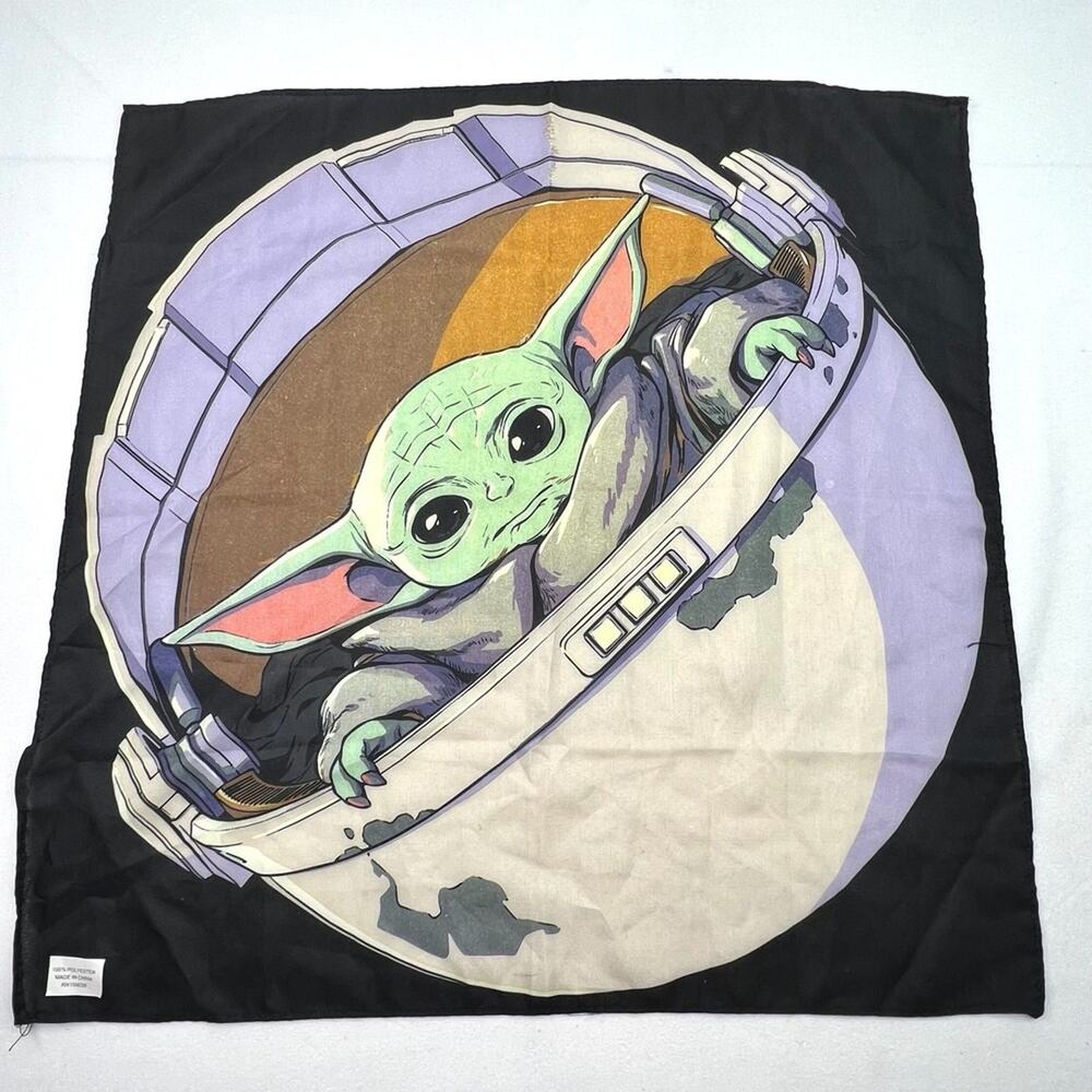 New Mandalorian Grogu Square Scarf
